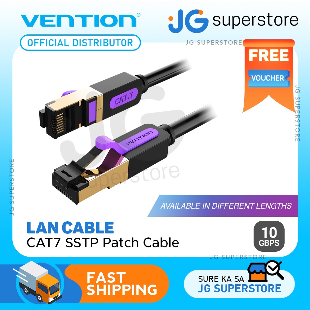 [CLEARANCE] Vention CAT7 Ethernet Round Cable SSTP Patch 10Gbps 600MHz ...