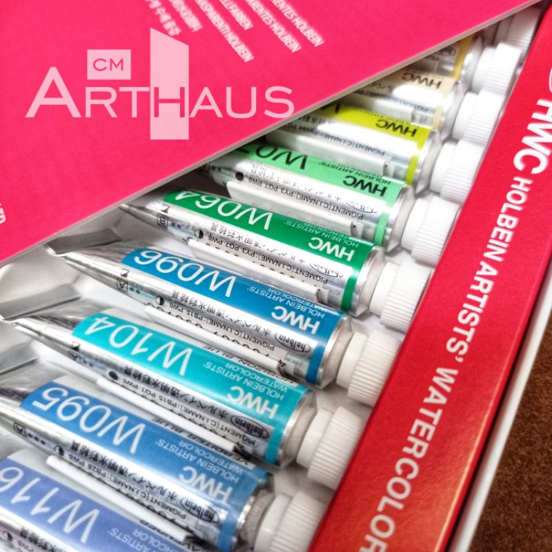 Holbein : Artists : Watercolour Paint : 5ml : Set of 12 : Pastel