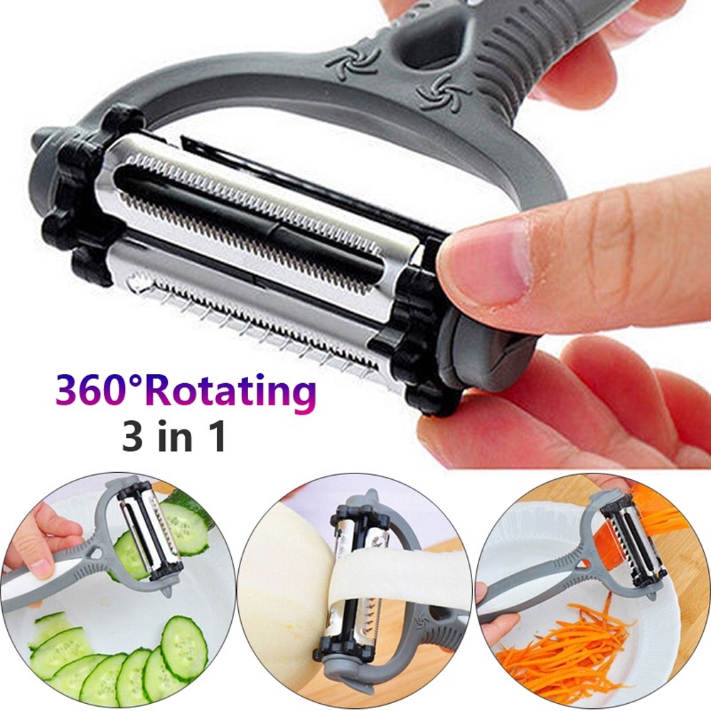 3 in 1 Multifunctional 360 Degree Rotary Stainless Steel Planer Kitchen ...