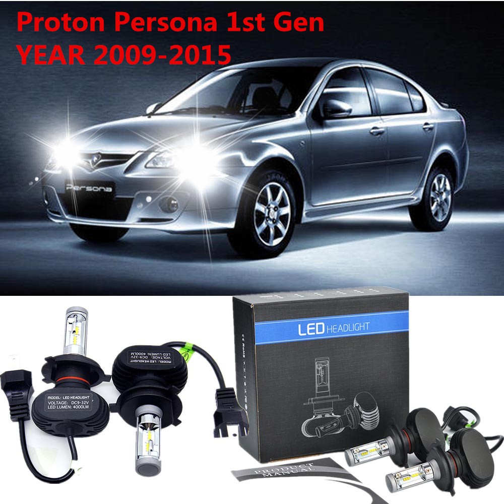 1 pair led car headlight 8000lm auto led headlight h4 for proton ...