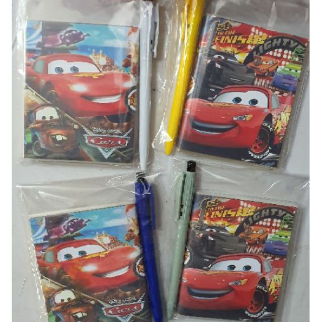 MINI NOTEBOOK WITH PEN: DISNEY CARS | Shopee Philippines