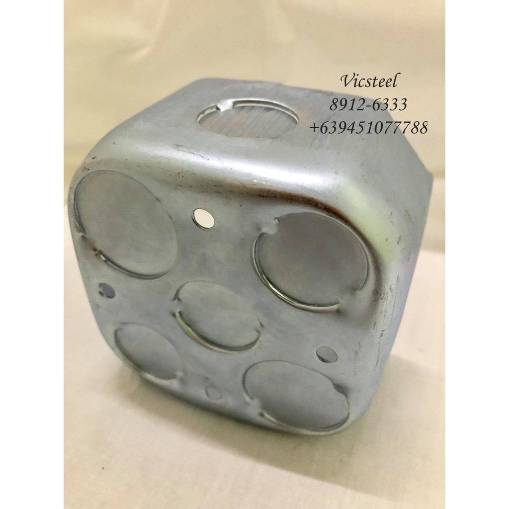 Junction Box with Cover Metal 4 x 4 deep type #16 | Shopee Philippines