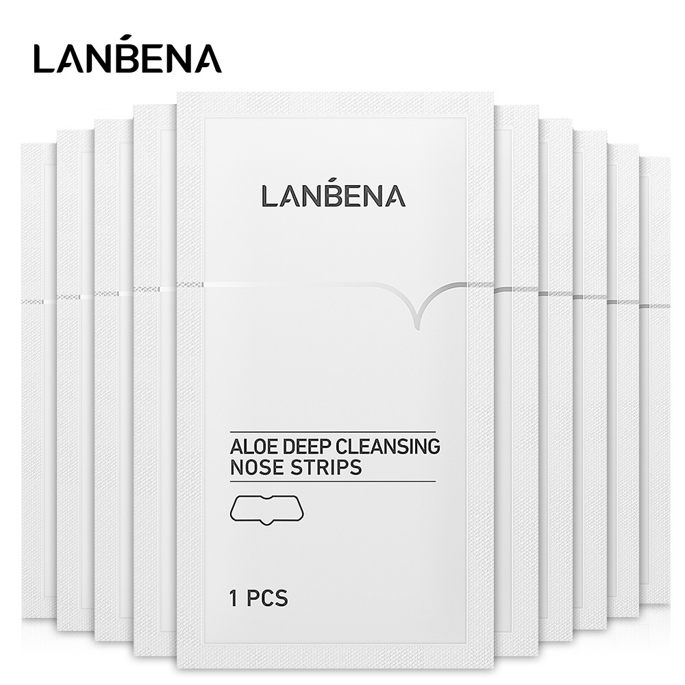 LANBENA Aloe Deep Cleansing Nose Strip Clear Acne And Blackheads Anti Acne Skincare 10 Piece Set