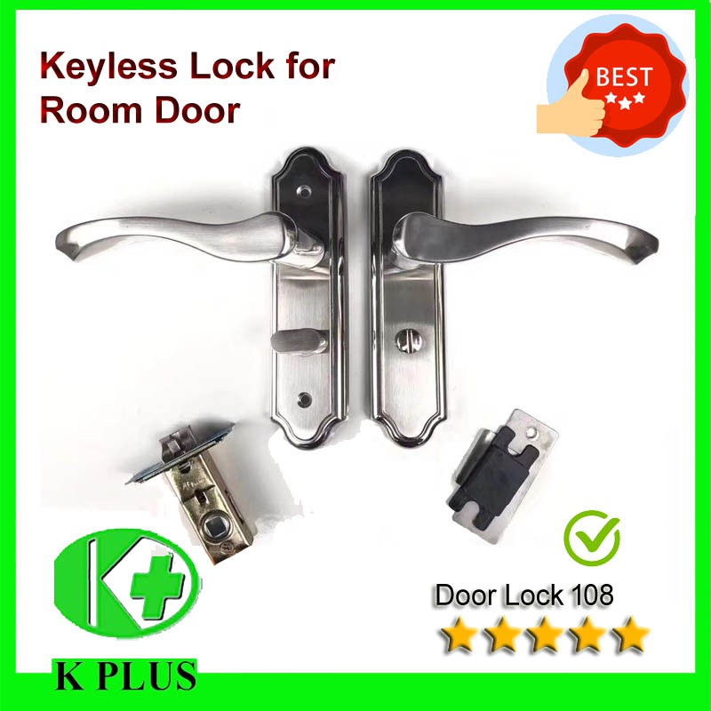 Keyless lock Screw 125mm bathroom door lock toilet door lock aluminium ...