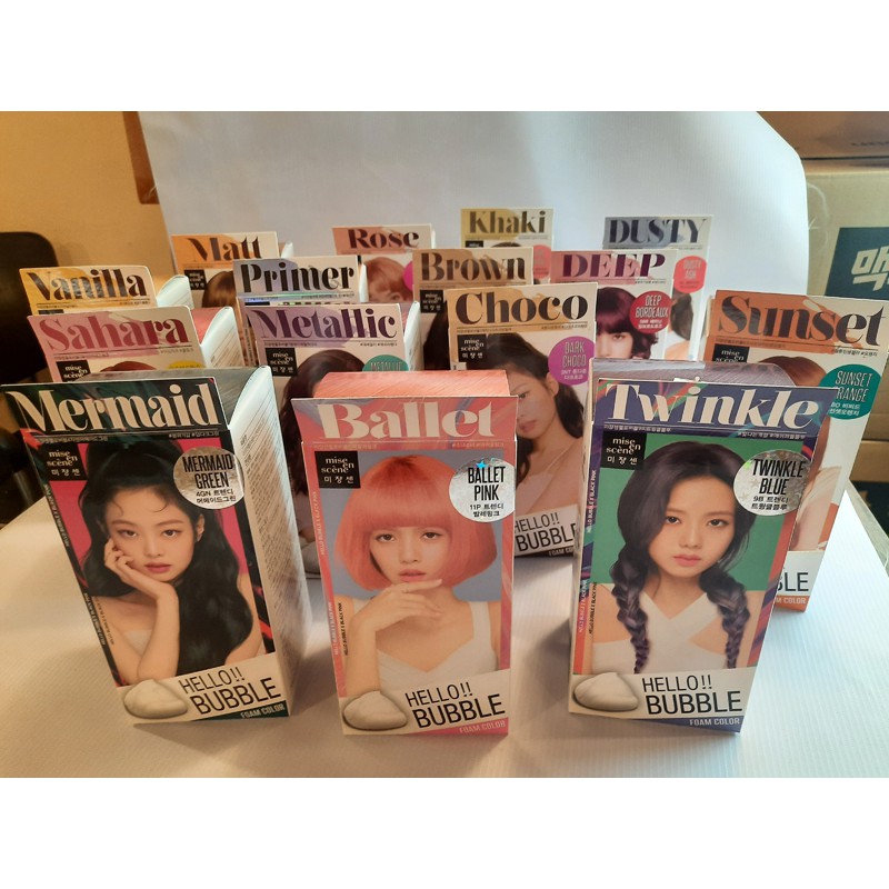 New! BlackPink Hair dye Hello Bubble. Complete variations and good