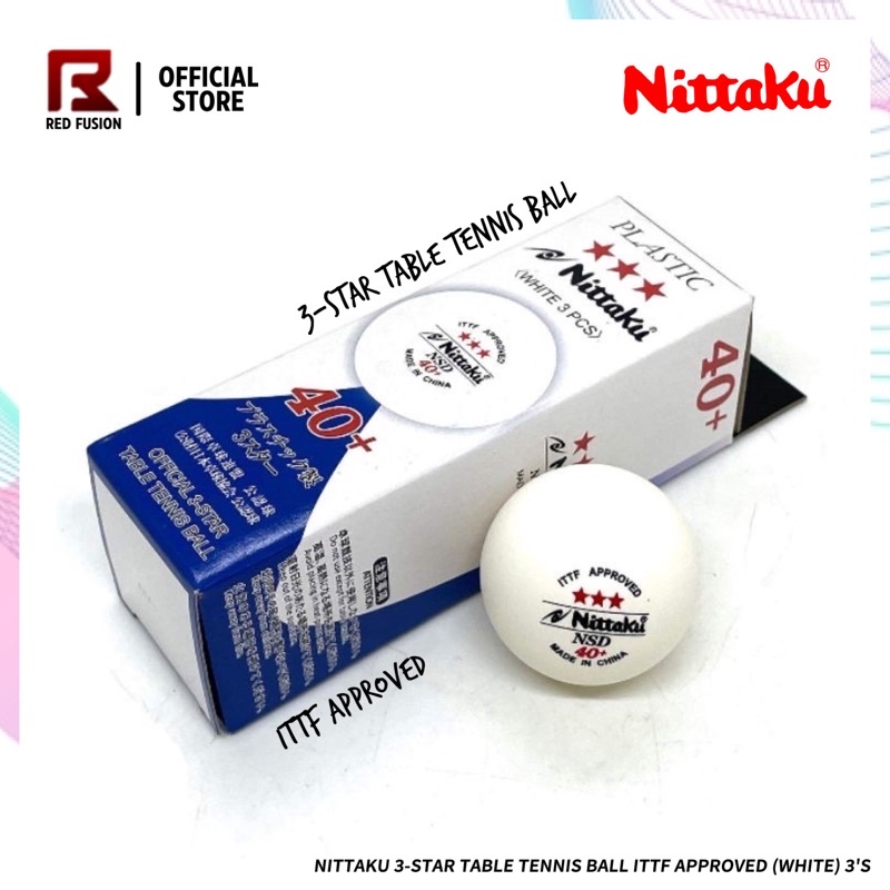 Nittaku White 3Star Table Tennis Ball 3’s 100 Authentic Shopee