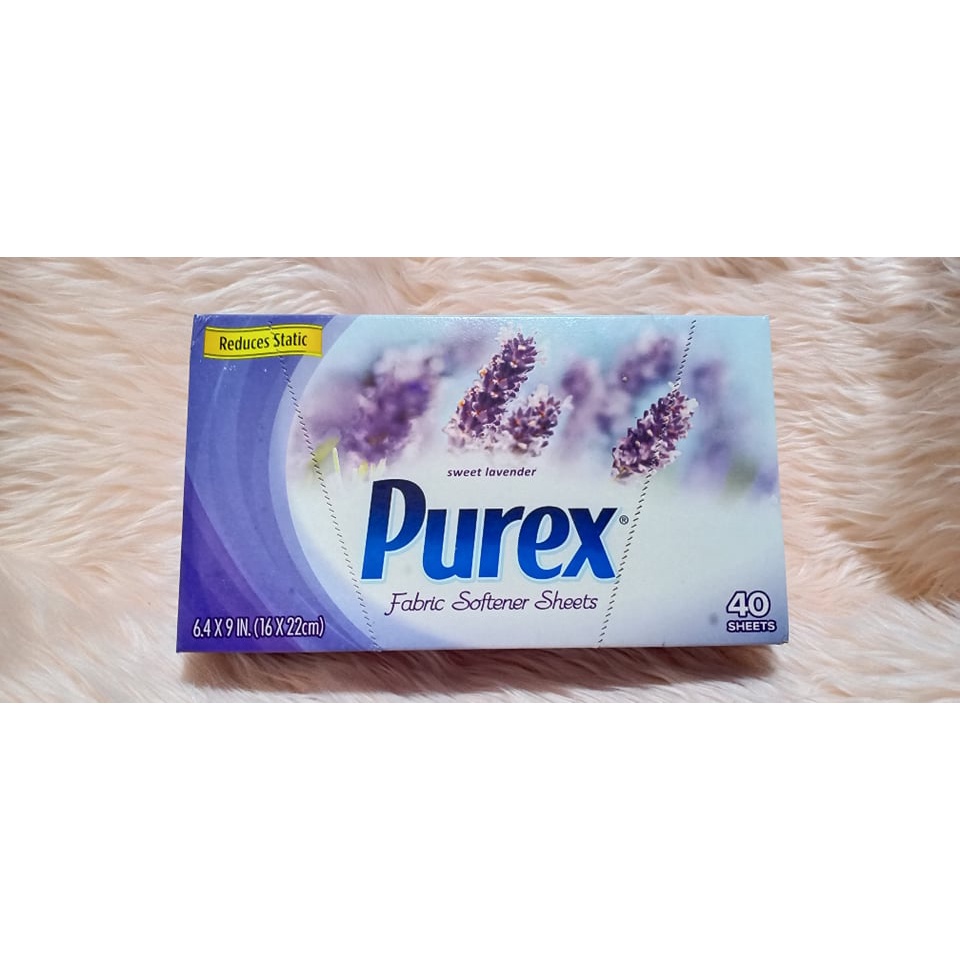 Purex Fabric Softener Dryer Sheets, Sweet Lavender, 40 sheets Shopee Philippines