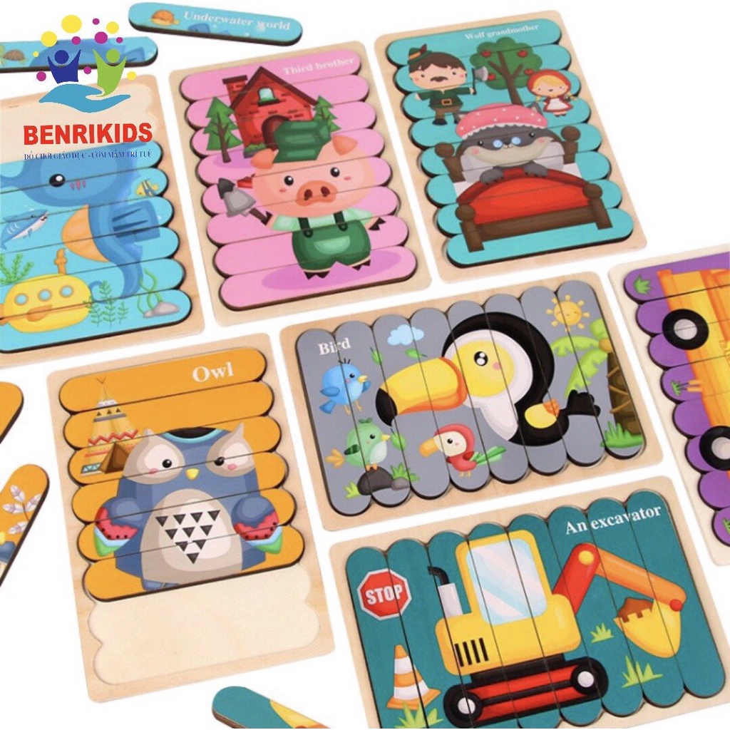 2-sided Ice Cream Stick Jigsaw Puzzle For Children To Enjoy Creative ...