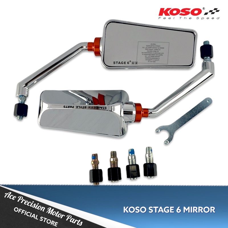 KOSO SIDE MIRROR STAGE 6 CLEAR LENS Shopee Philippines