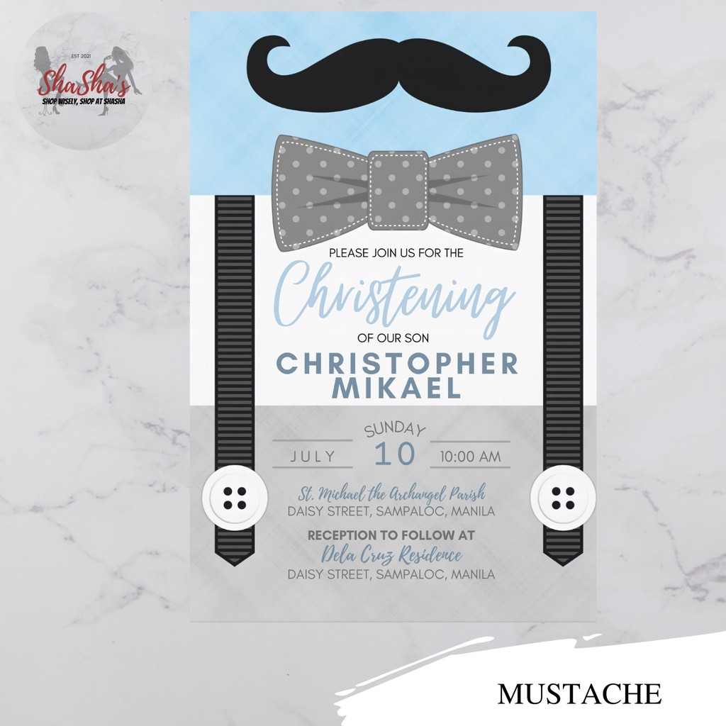 Personalized baptism sale invitation