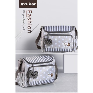 Insular New Style Waterproof Diaper Bag Large Capacity Messenger Travel Bag  Multifunctional Maternity Stroller Bags Baby Mother