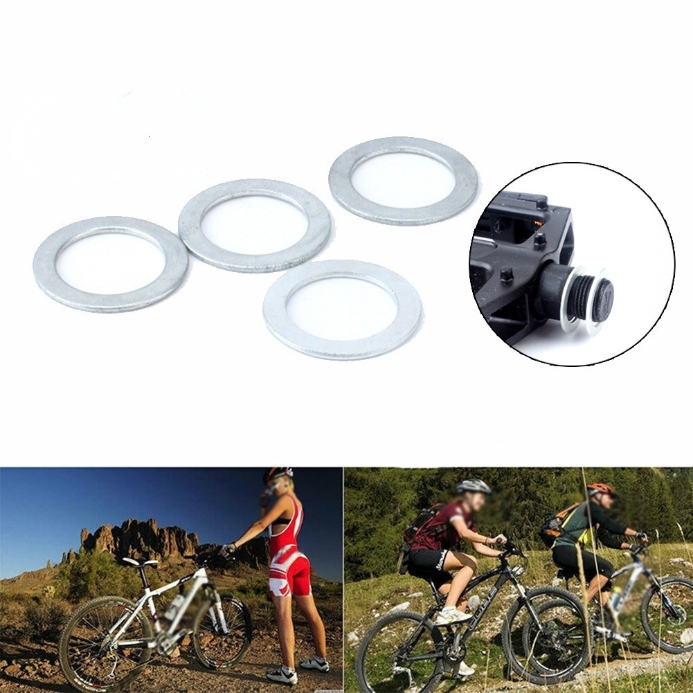 4pcs 2mm Bike Bicycle Pedal Washer Spacer For Crank Cycling Bike