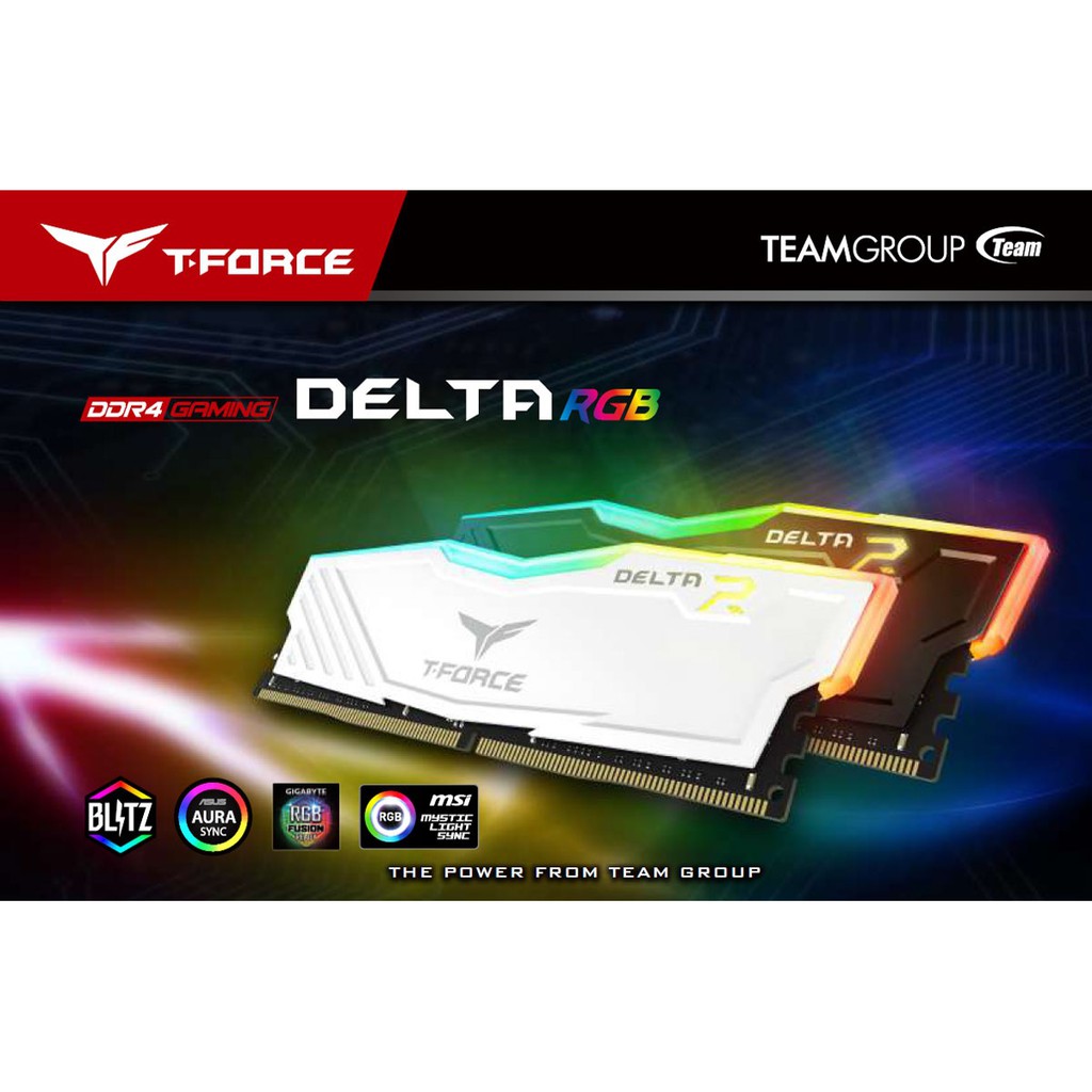 TEAMGROUP T-Force Delta RGB 16GB (2 x 8GB) DDR4 SDRAM DDR4 3200MHz ...