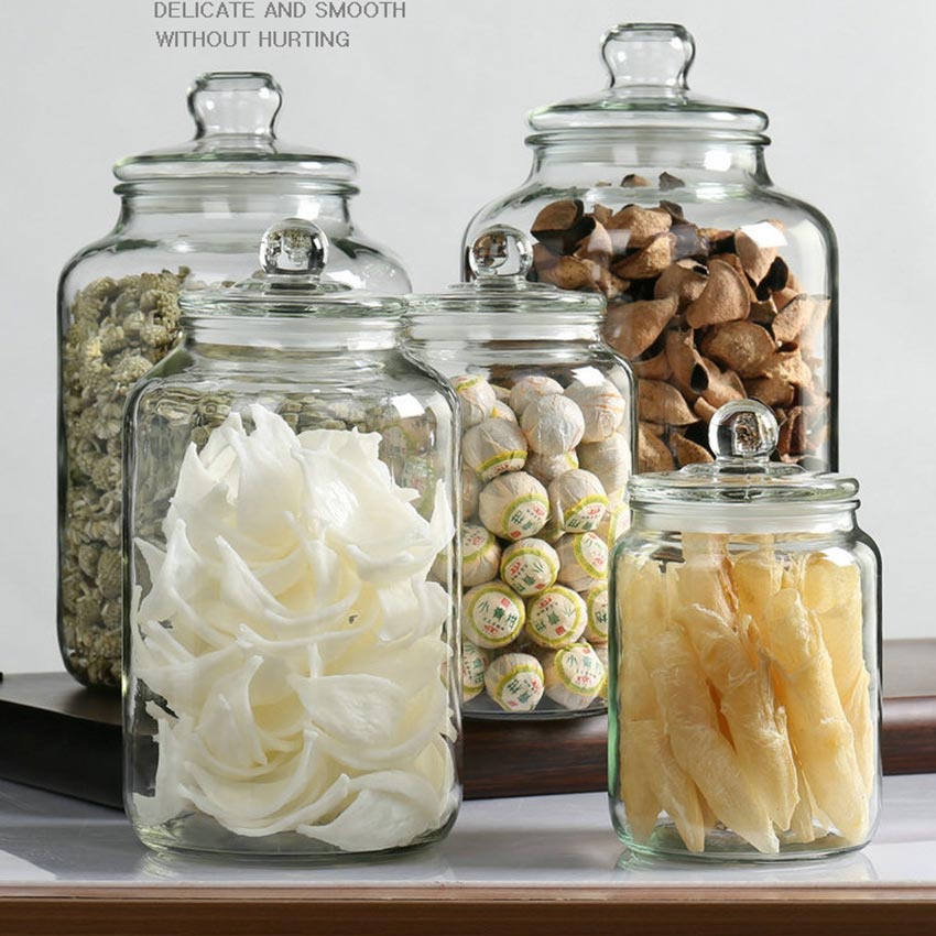 Airtight Glass Bottle Storage Container Jar For COOKIE BISCOTTI Spice ...