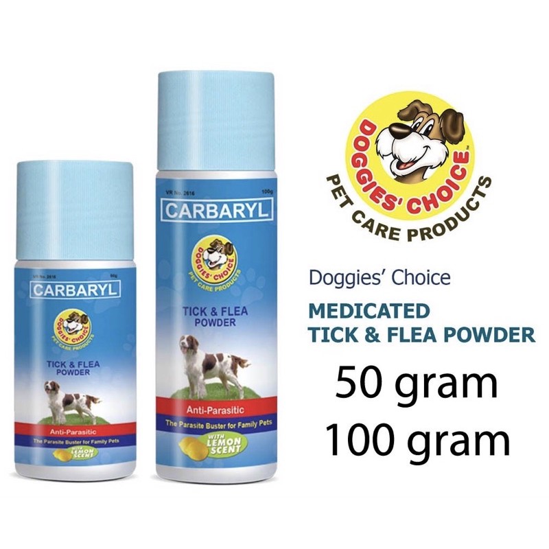 Carbaryl Doggie’s Choice Tick and Flea Powder for Pets Shopee Philippines