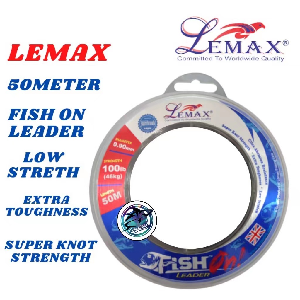 Lemax FishOn Fluorocarbon Leader Fish On Leader 50M FISHING LINE