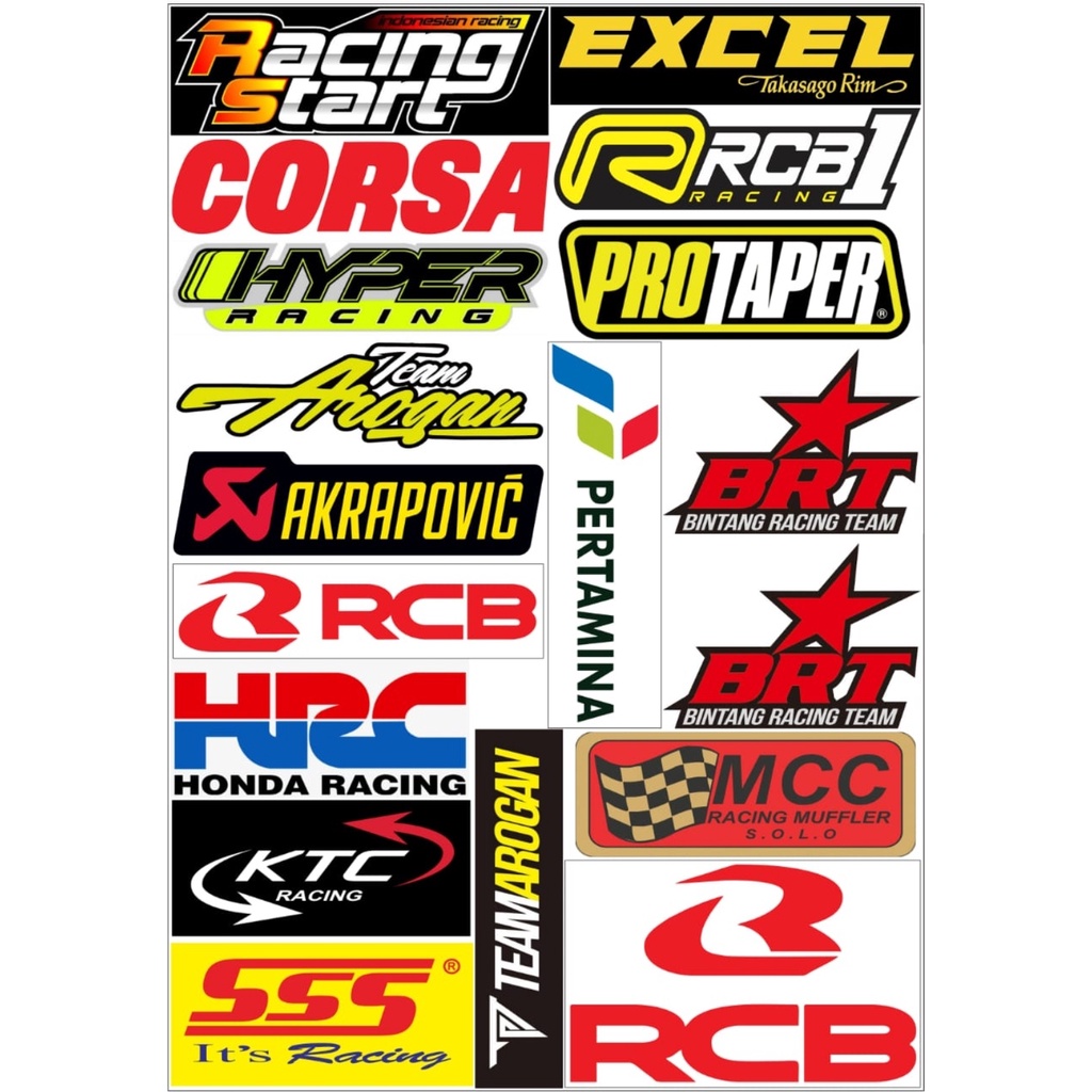 Stickers, pack stickers, racing stickers, logos, helmets., hologram ...