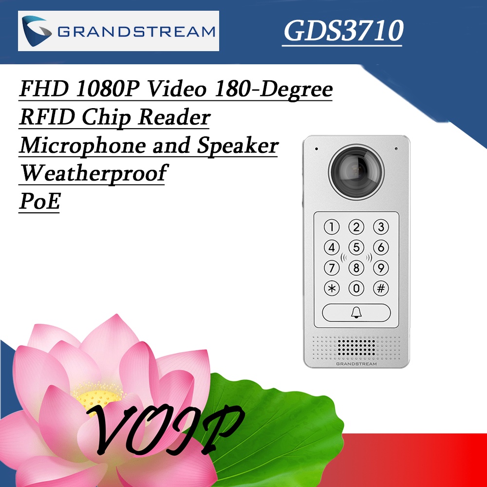 Grandstream GDS3710 - 2 Way SIP Intercom Speaker w/ MIC (no accessories ...