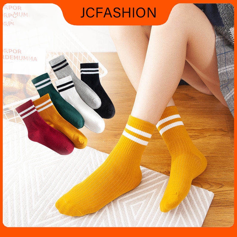 JC 10Pairs/Set Korean Socks Mid Cut Sock Baseball Foot Socks Iconic ...