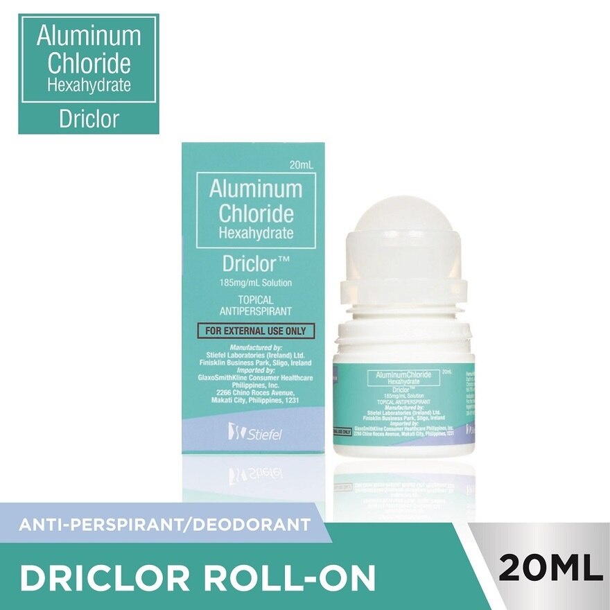 DRICLOR Aluminum Chloride Hexahydrate Topical Antiperspirant 20ml