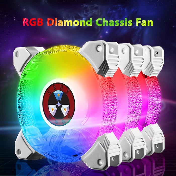 Cooler Fan LED Colorful or RGB 120mm case cooler PC Silent Source ...
