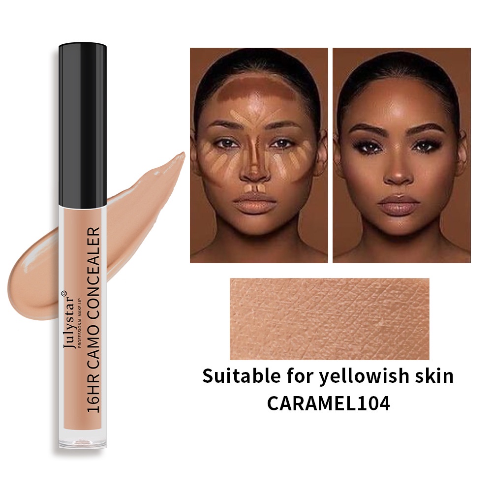 Julystar Liquid Concealer Base 6 Colors Full Coverage Dark Circles Acne ...