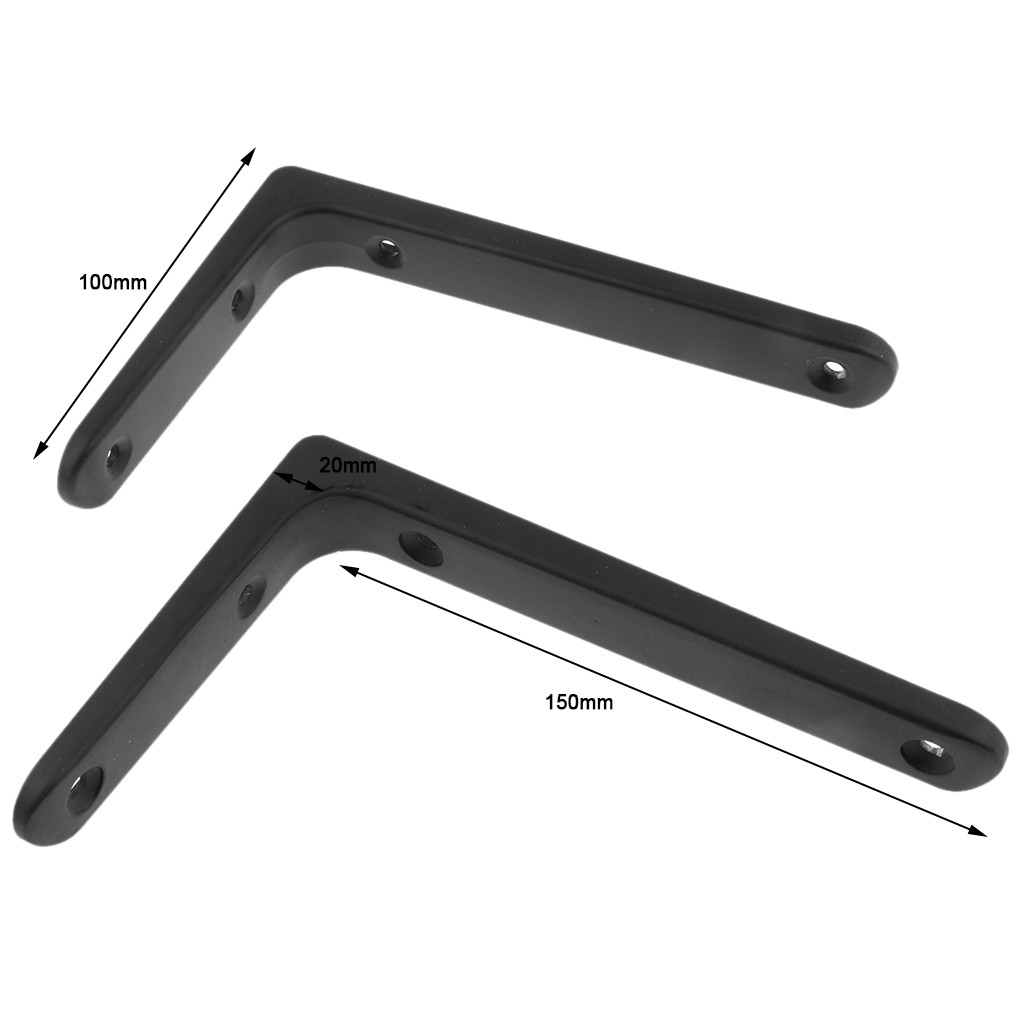 Pair Heavy Duty Wall Shelf Brackets Wall Mounted Shelves Support ...