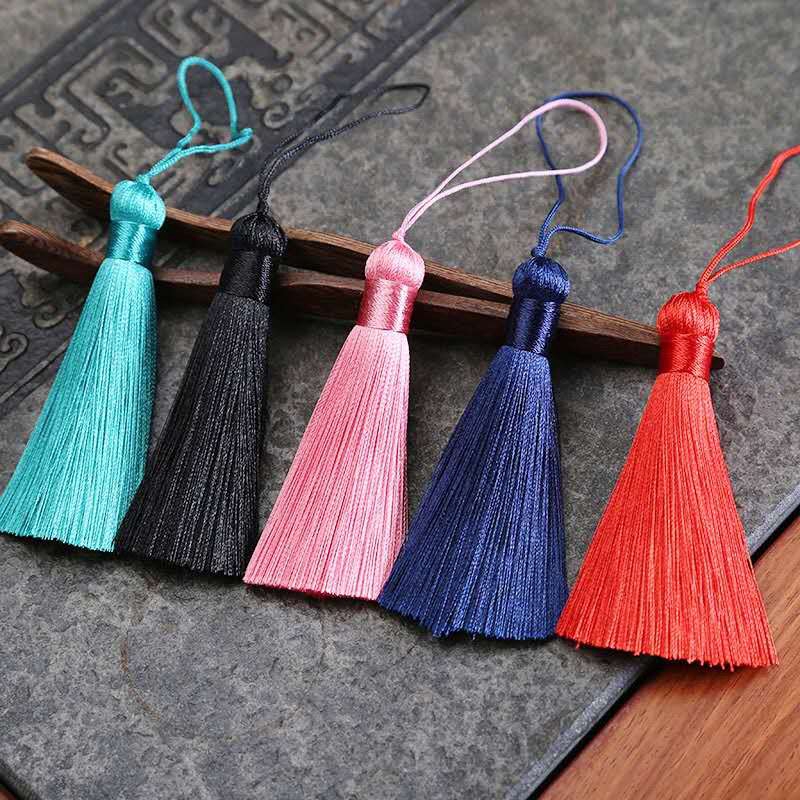 High Quality Tassel! 8cm Short Tassel Anti Wrinkle Vertical Ice Silk ...