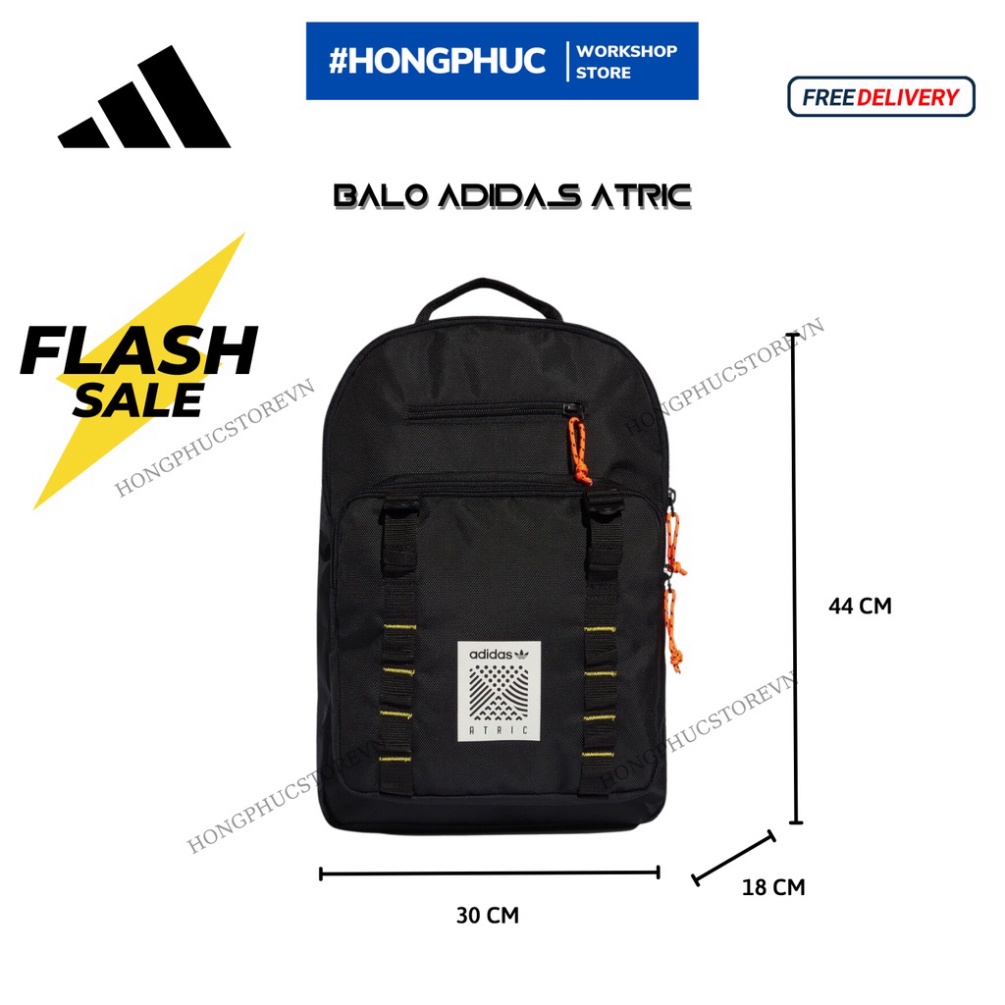 Atric Waterproof School Backpack, 15 inch Laptop (Black) DH3268