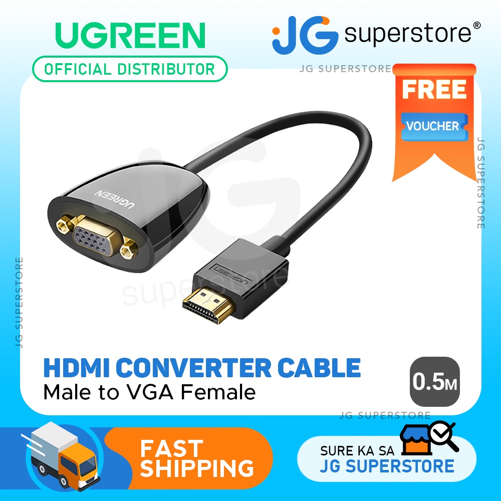 UGREEN HDMI Male to VGA Female Cable Converter 1080P 60Hz for PC ...