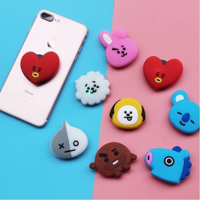 Bt21 BT-21 Pop Socket Phone Stand Holder HP BTS ARMY Popsocket Standing ...