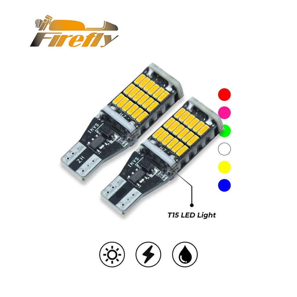 Firefly T15 LED Bulbs(2pcs)Replace Backup Reverse Turn Signal Fog Light ...