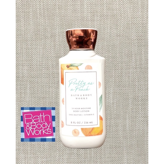 BATH & BODY WORKS PRETTY AS PEACH 24 Hour Moisture Body Lotion 8 fl oz ...