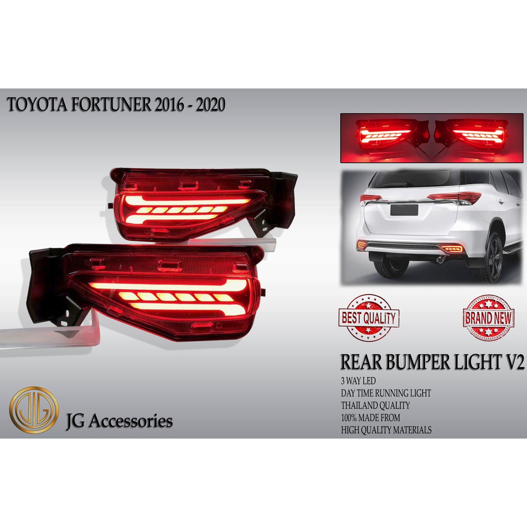 TOYOTA FORTUNER 2016 2017 2018 2019 2020 2021 REAR BUMPER LIGHT [ RBL ...
