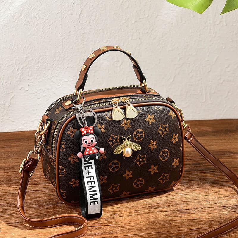 EMMA Fashion PU Leather Sling Bag For Women With Keychain B291 J