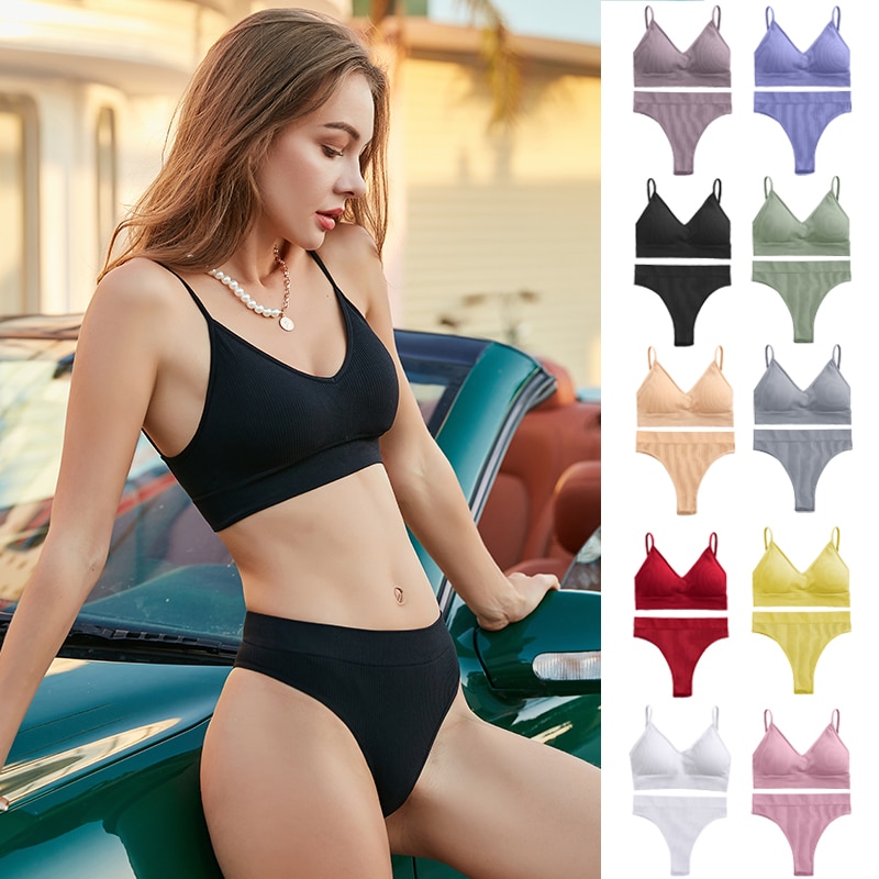 Buy China Wholesale Women Padded Bra And Brazilian Panties Set