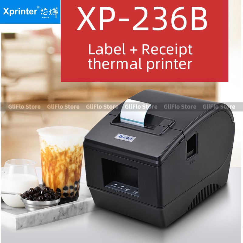 Xprinter XP-236B/XP-236BL Barcode Label Printer Thermal Tea Shop ...