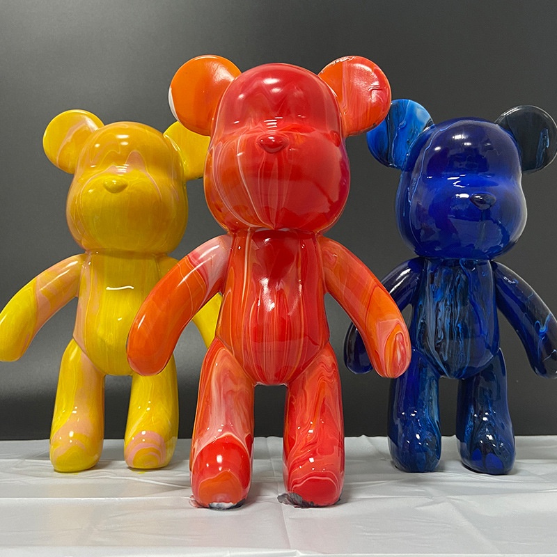 Handmade DIY Fluid Bear Series From White Embryo to Finished Products