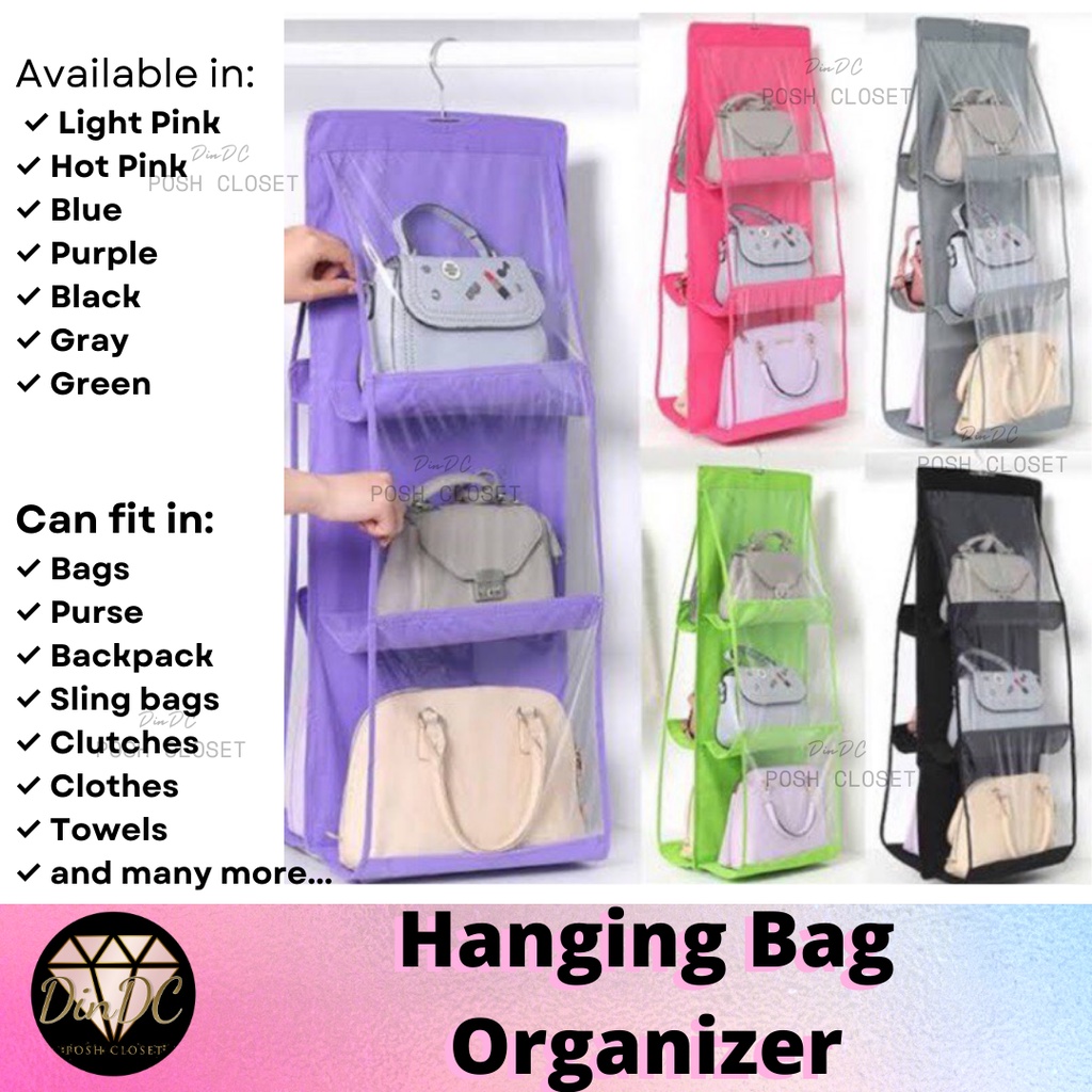 Hanging Bag Organizer Storage Purse Handbag Tote Sling Towel