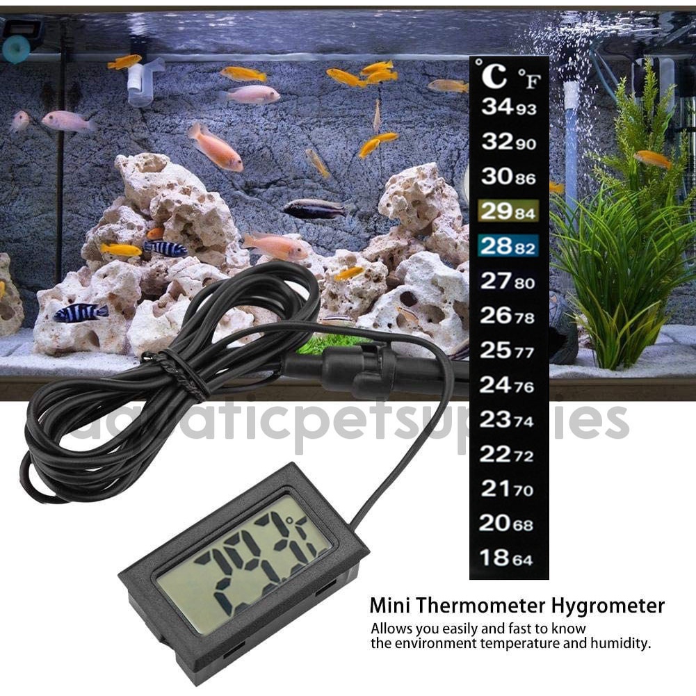 Aquarium Fish Tank Water Temperature Thermometer, Aquarium Thermometer ...