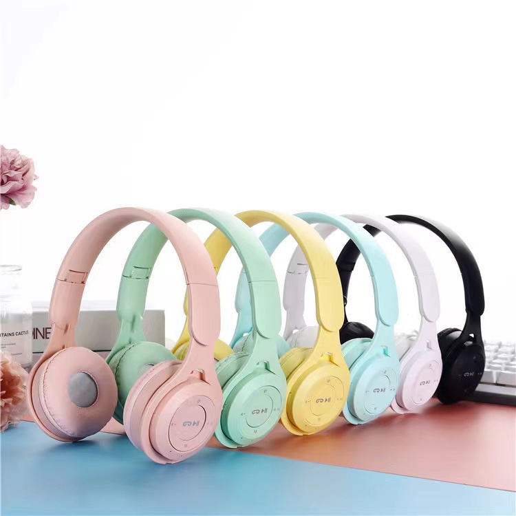 【OSO】Headphone Y08 Macaron Colors Wireless Bluetooth Headphones Headset