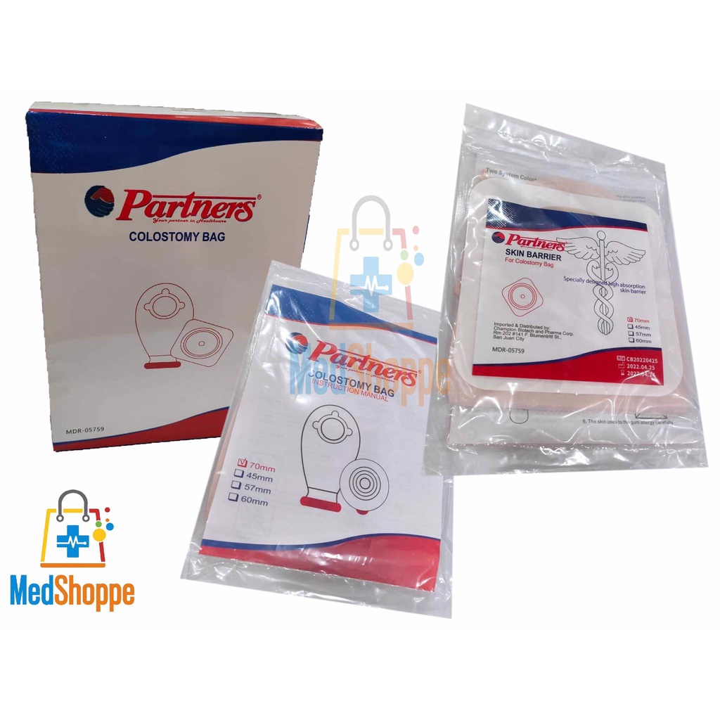 PARTNERS Colostomy Bag 45mm, 57mm, 60mm and 70mm Shopee Philippines