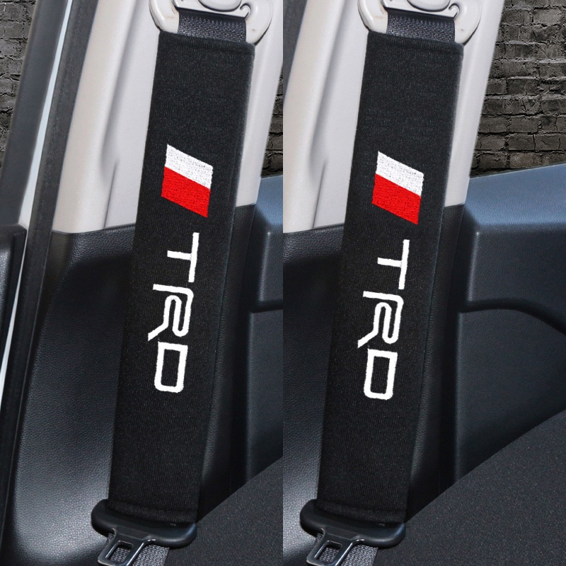 2pcs TRD Car Seat Belt Pads Shoulder Sheath Car Seat Belt Cover