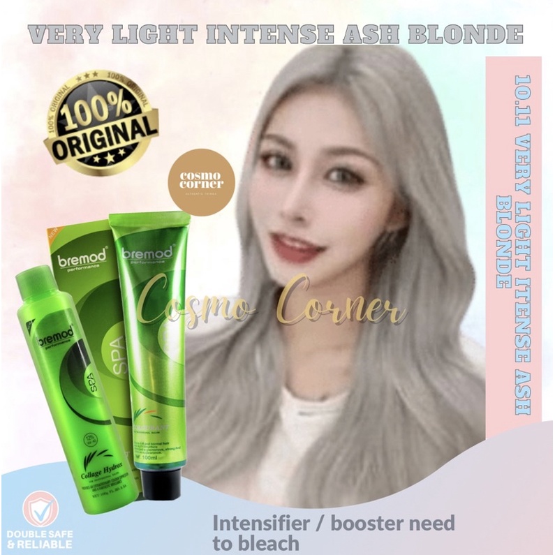 Very Light Intense Ash Blonde 10.11 Bremod Hair Color with Oxidizing ...