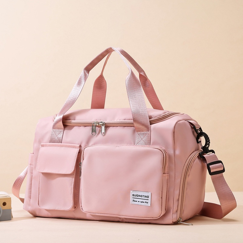 Korean large waterproof sports duffle bag gym outdoor weekend travel ...