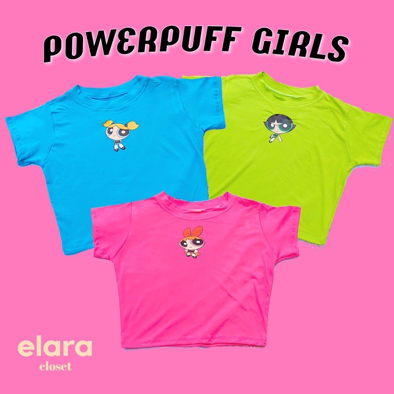 ELARACLOSET Powerpuff girls characters crop top