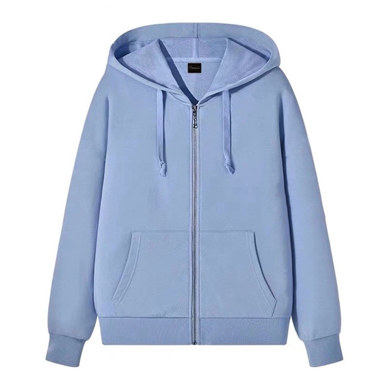 plain hoodie jacket unisex w zipper