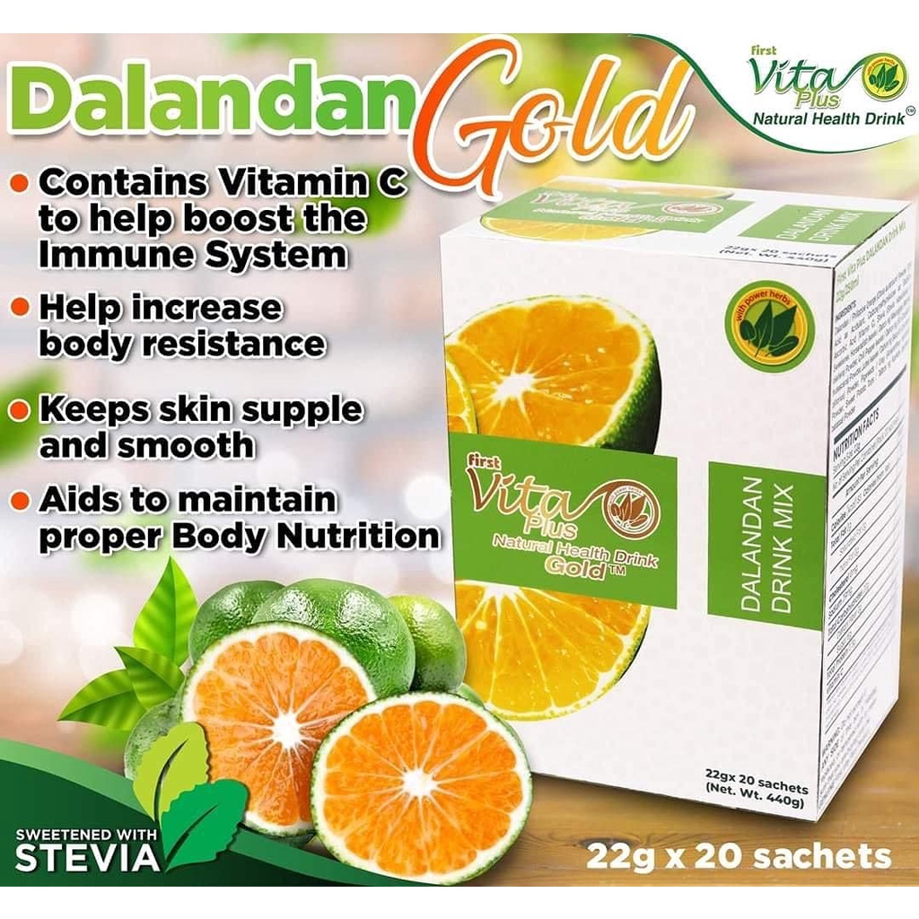 First Vita Plus Natural Health Drink 22g X 20s Dalandan Gold Shopee