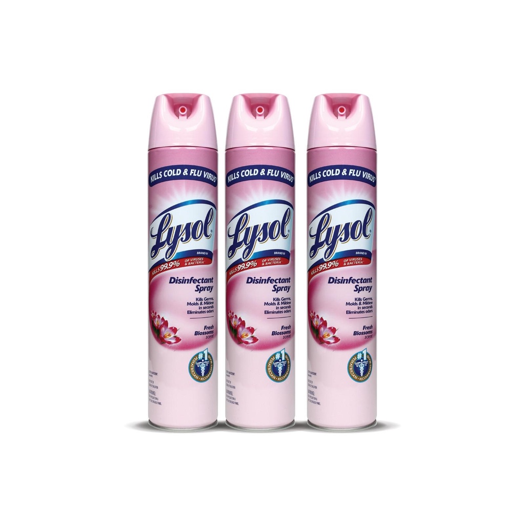 Lysol Disinfectant Spray Fresh Blossoms 510GM Triple Pack | Shopee ...