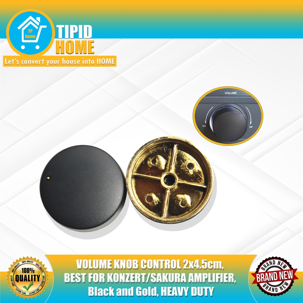 VOLUME KNOB CONTROL 2x4.5cm, BEST FOR KONZERT/SAKURA AMPLIFIER, Black ...